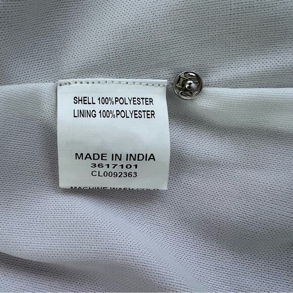 Eshakti Pink Vintage Floral Print Crepe Pleated Empire Dress Size Large or 14 - Picture 13 of 15